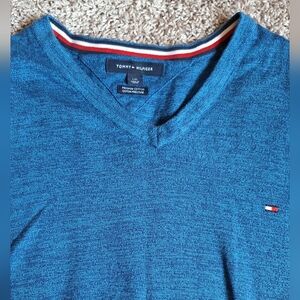 Tommy Hilfiger Lagre Blue Long Sleved Men's Sweater